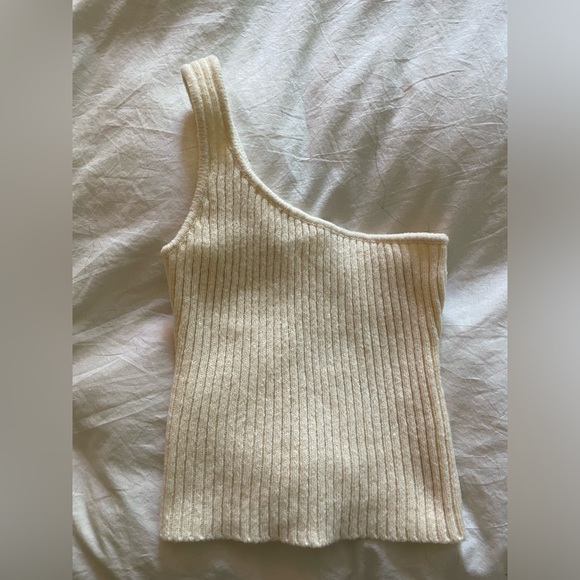 Princess Polly One Shoulder Sleeveless Knit Sweater Size US 6/M - Picture 3 of 4